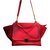 Céline Red Pebbled Calfskin Leather and Suede Medium Trapeze Bag  ref.34183