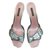 Louis Vuitton Mules Silvery Leather  ref.34347