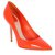 Christian Dior Escarpins Cuir vernis Orange  ref.34361