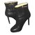 Chanel Ankle Boots Black Leather  ref.34376