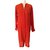 Hermès Vestido Naranja Lino  ref.34528
