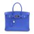 Hermès Birkin 35 Blau Leder  ref.34581