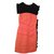 Emanuel Ungaro Dress Pink Orange Silk Lace  ref.34610