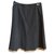 Falda One Step negra de rayas de algodón talla 38 Negro - vista 2
