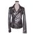 Karl Lagerfeld Jacket Grey Metallic Leather  ref.34789