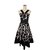 Karen Millen Dress Black White Beige Ebony Cotton Elastane  ref.34797