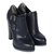 Fendi ankle boots-New Blue Dark grey Leather  ref.34894