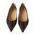 Christian Louboutin Goldflat Schwarz Leder  ref.34993