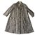 Chloé brown and ecru mix loose fitting coat  ref.35089