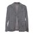 Hugo Boss Blazer veste tailleur cintrée Soie Coton Gris anthracite  ref.35161
