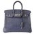 Hermès BIRKIN CROCODILE 25 Blue Purple Exotic leather  ref.35170