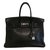 Kelly Hermès Birkin Togo 35 Schwarz Leder  ref.35226