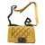 Chanel Velvet Boy Bags with Large Stitching Yellow  ref.35298