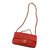 Chanel Rote, gewaschene, gesteppte Ost / West-Flap-Tasche aus Lammleder  ref.35475