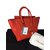 Céline Mini celine luggage Red Leather  ref.35577