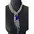 Gemma Redux Collier Argenté Bleu
