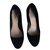 Miu Miu Tacones Negro Suecia Cuero Gamuza  ref.35646