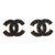 Chanel Earrings Black Golden Metal  ref.36173