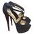 Christian Louboutin Exagona Black Leather  ref.36336