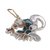 Fendi Eichhörnchen Tasche Charm Schlüsselanhänger Silber Pink Weiß Blau Kunststoff Glas  ref.36346