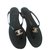 Chanel Sandals Black Leather  ref.36446