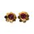 Yves Saint Laurent Earrings Red Golden Metal  ref.36486