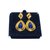 Lanvin Earrings Blue Golden Metal  ref.36489