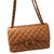 Timeless Chanel Handbag Beige Patent leather  ref.36550