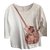 Autre Marque T-Shirt Sac à Châton Coton Blanc  ref.36556