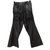 Issey Miyake Issey  Miyake Ruched Sides  Black Shiny Pants  Trousers Cotton Polyester  ref.36592