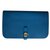 Hermès Dogon Azul Cuero  ref.36899