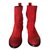 Autre Marque LAT FEM Ankle Boots Red Suede  ref.36991