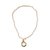 Chanel Perlen-lange Halskette mit CC Logo-Glasmedaillon Weiß Metall  ref.37022