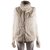 Louis Vuitton WomensReversible Rabbit Fur & Down Vest Cream  ref.37041