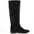 Chanel Tall QuiltedBoots Black Suede  ref.37081