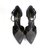 Yves Saint Laurent Janis - Python Studded StrapHeels Negro Cuero  ref.37089