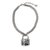 Chanel Colar de cadeado grande raro Preto Corda  ref.37122