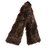 Chanel RealFur Long Quilted Scarf Brown  ref.37181