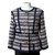 Chanel Veste tweed Coton Bleu  ref.37202