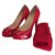 Christian Louboutin Prive Rot Lackleder  ref.37363