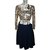 Chanel Falda Azul marino Lana  ref.37477