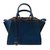 Fendi mini 3 Jours Satchel Bag Blau Leder  ref.37557