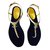 Chanel Sandálias Dourado Couro  ref.37566
