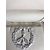 Stone Peace and Love Halskette aus 18K Weißgold und Diamanten Silber - Ansicht 7