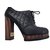 Chanel Heels Black Leather  ref.37647