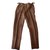 Hermès Pantalones, polainas Caramelo Lino  ref.37675