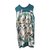 Hermès Vestido sem mangas com apliques de caracóis de seda do zodíaco na frente Multicor  ref.37706