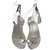 Chanel Sandals Silvery Leather  ref.37745