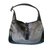 Gucci Handbag Black Dark grey Leather Velvet  ref.37764
