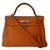 Hermès Kelly 32 Arancione Pelle  ref.37780
